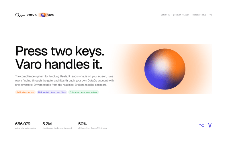 VARO: press two keys, VARO handles it